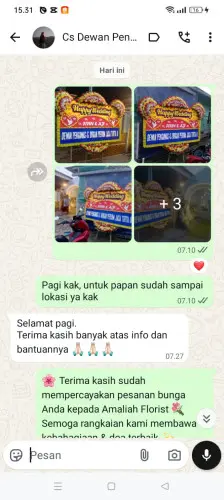 Testimonial Papan Bunga Pernikahan karangheuleut
